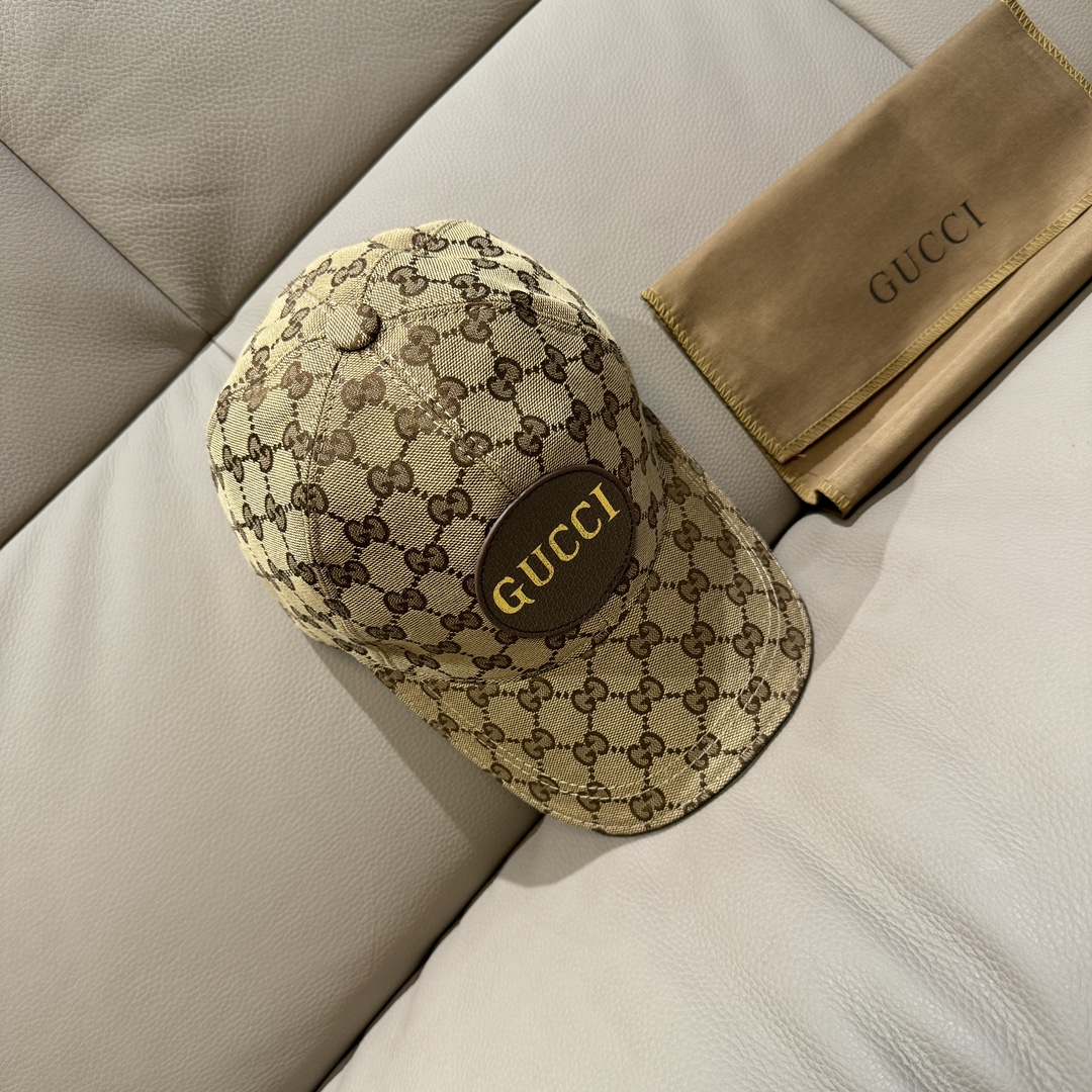 Con bolsa de tela, nueva gorra de béisbol original de Gucci, estampado en caliente Gucci, último modelo de boutique, mo…