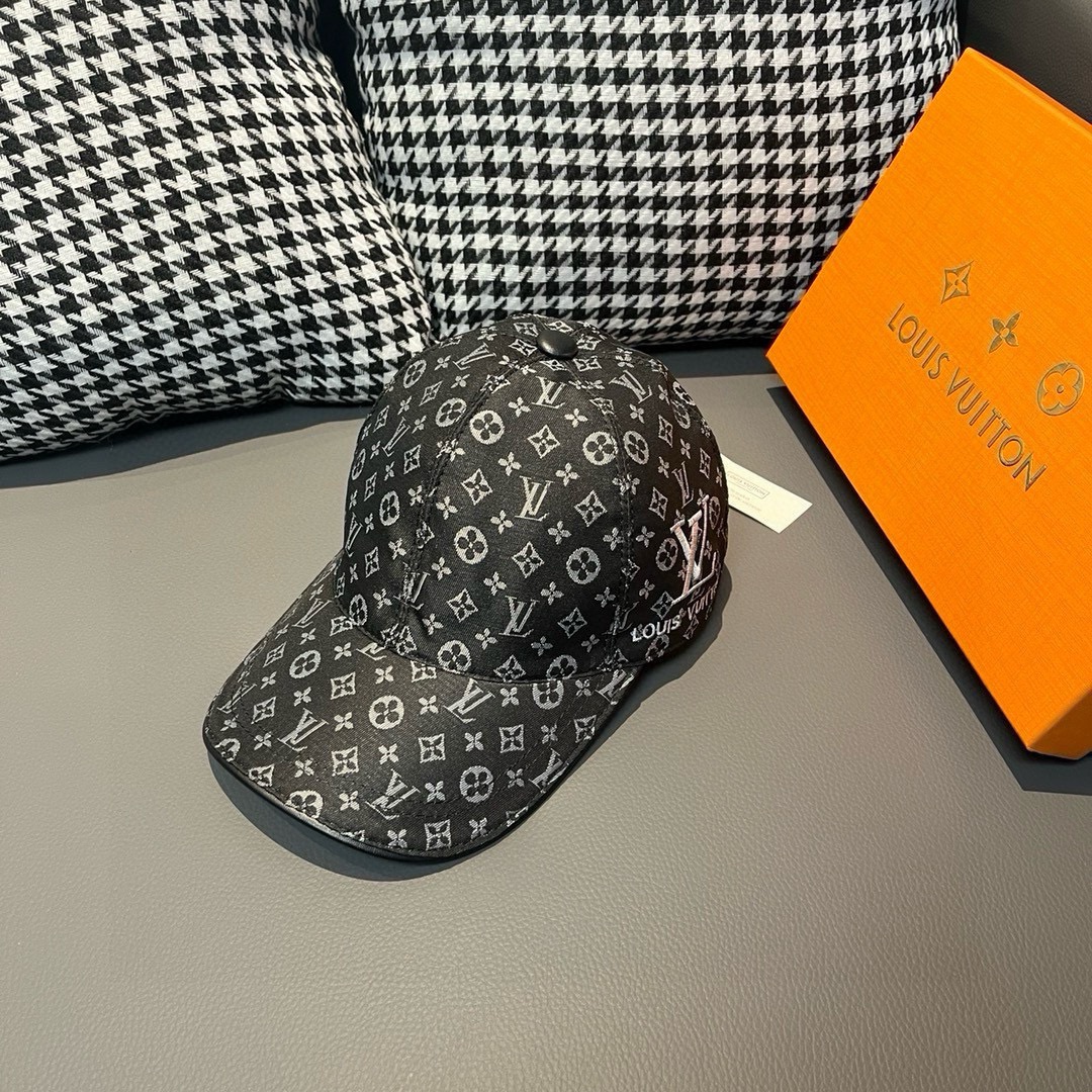 Nuevo envío, con caja y bolsa de tela. Gorra de béisbol LV (Louis Vuitton) nueva y original, con bordado de patrón clás…