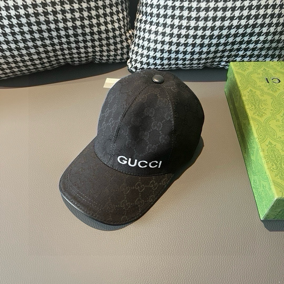 ¡Nuevo modelo en stock! Con caja y bolsa de tela, gorra de béisbol Gucci (Guqi) última original, pequeño bordado Gucci,…