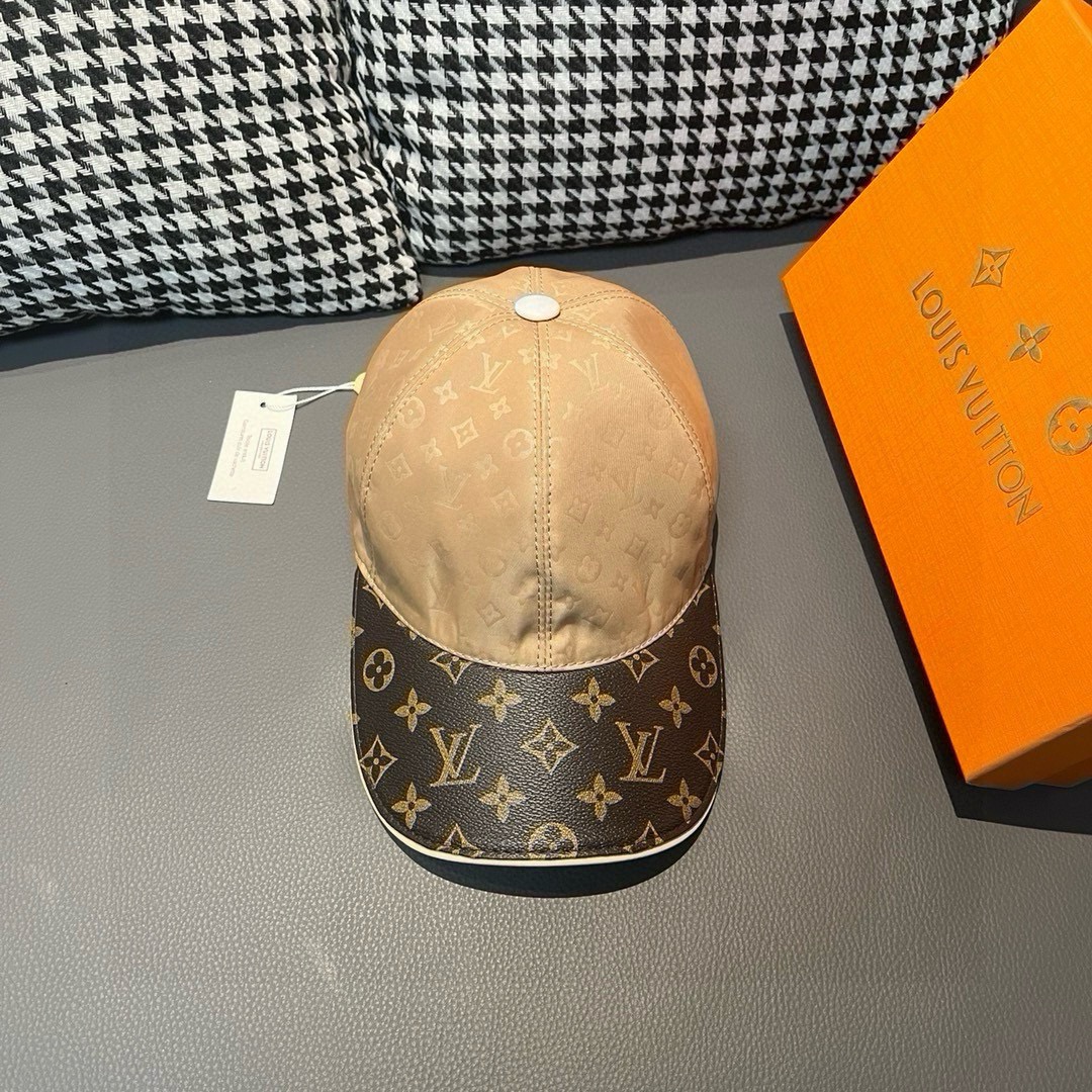 Incluye caja y bolsa de tela, gorra de béisbol nueva de LV (Louis Vuitton) de primera calidad, con logotipo clásico com…