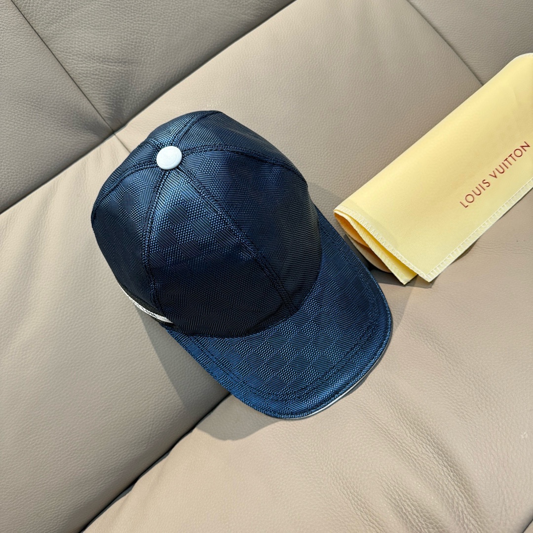 Incluye bolsa de tela de embalaje, gorra de béisbol nueva de LV (Louis Vuitton) de primera calidad, patrón de tablero d…
