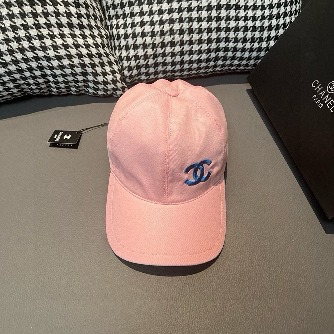 Chanel Hats Baseball Cap Embroidery Cotton