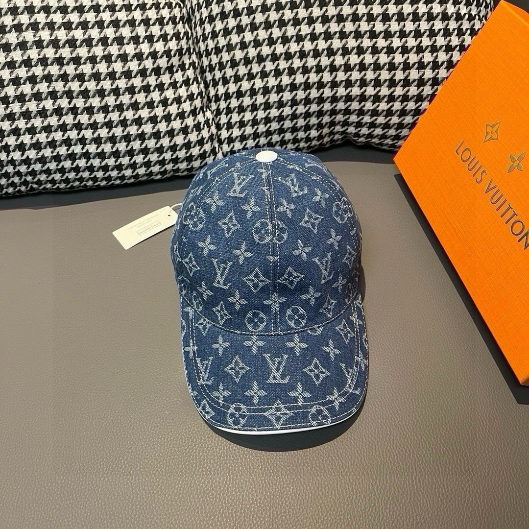 Louis Vuitton Hoeden Pet Canvas Koeienhuid