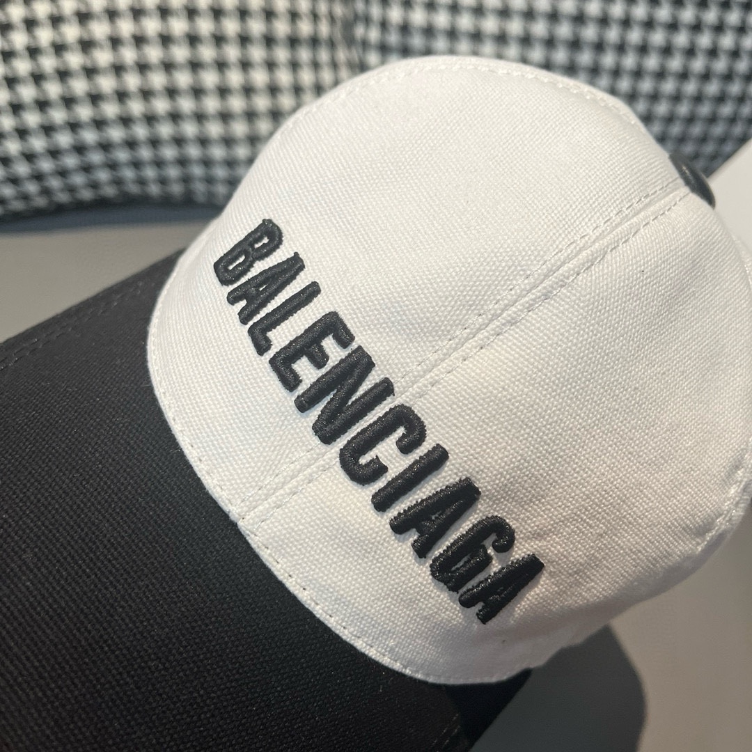 新款出货配盒子布袋Balenciaga巴黎世家新款原单棒球帽黑白拼色1:1开模订制全新立体刺绣精致无暇！