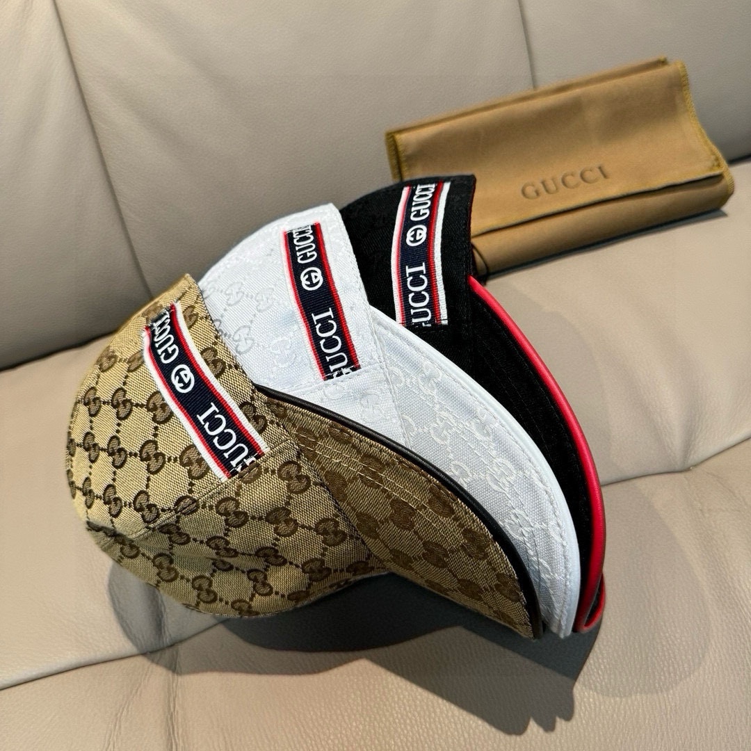 配包装布袋Gucci古奇新款原单棒球帽logo织带专柜1:1开模订制原版帆布面料+头层牛皮轻盈透气！基础