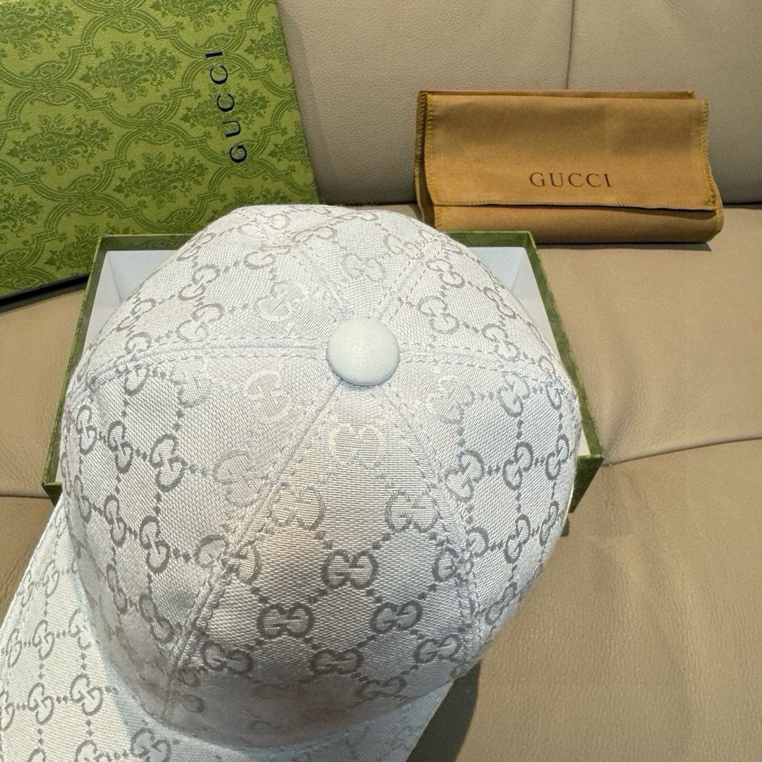 配包装布袋Gucci古奇新款原单棒球帽logo织带专柜1:1开模订制原版帆布面料+头层牛皮轻盈透气！基础