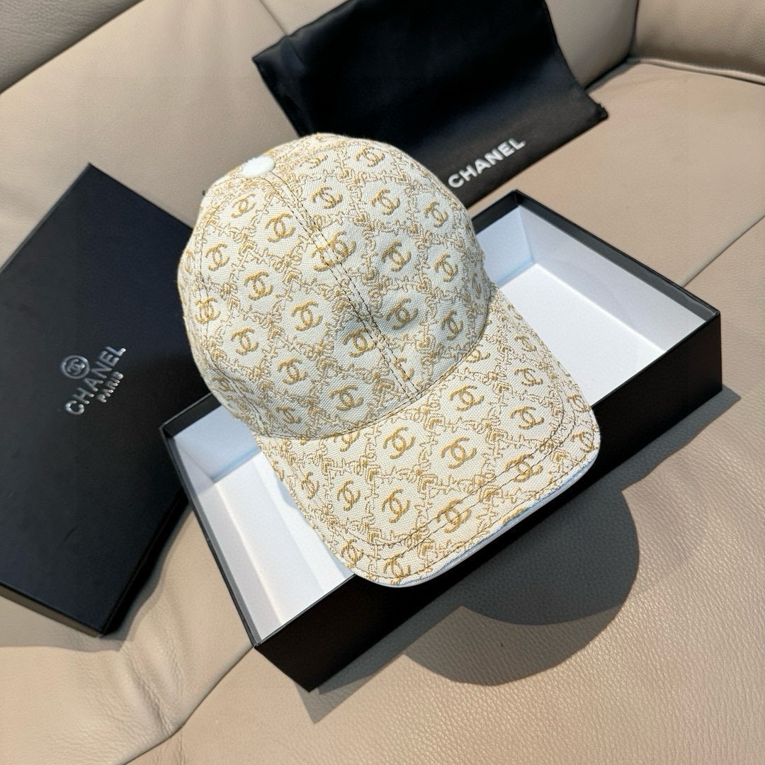 新款出货！配盒子布袋Chanel香奈儿新款原单棒球帽小双C提花专柜1:1开模订制原版帆布料+头层牛皮轻盈
