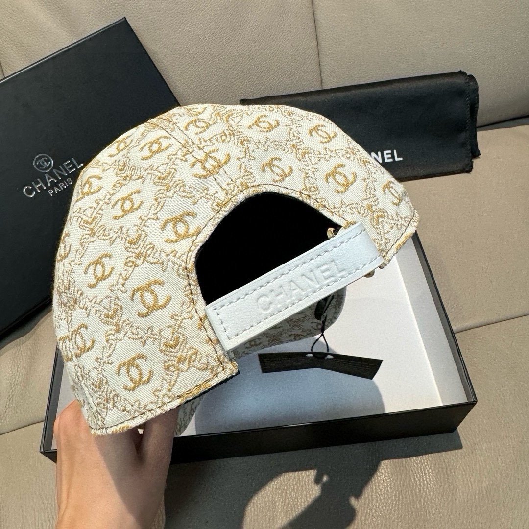 新款出货！配盒子布袋Chanel香奈儿新款原单棒球帽小双C提花专柜1:1开模订制原版帆布料+头层牛皮轻盈