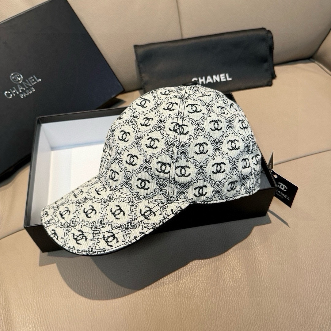 新款出货！配盒子布袋Chanel香奈儿新款原单棒球帽小双C提花专柜1:1开模订制原版帆布料+头层牛皮轻盈