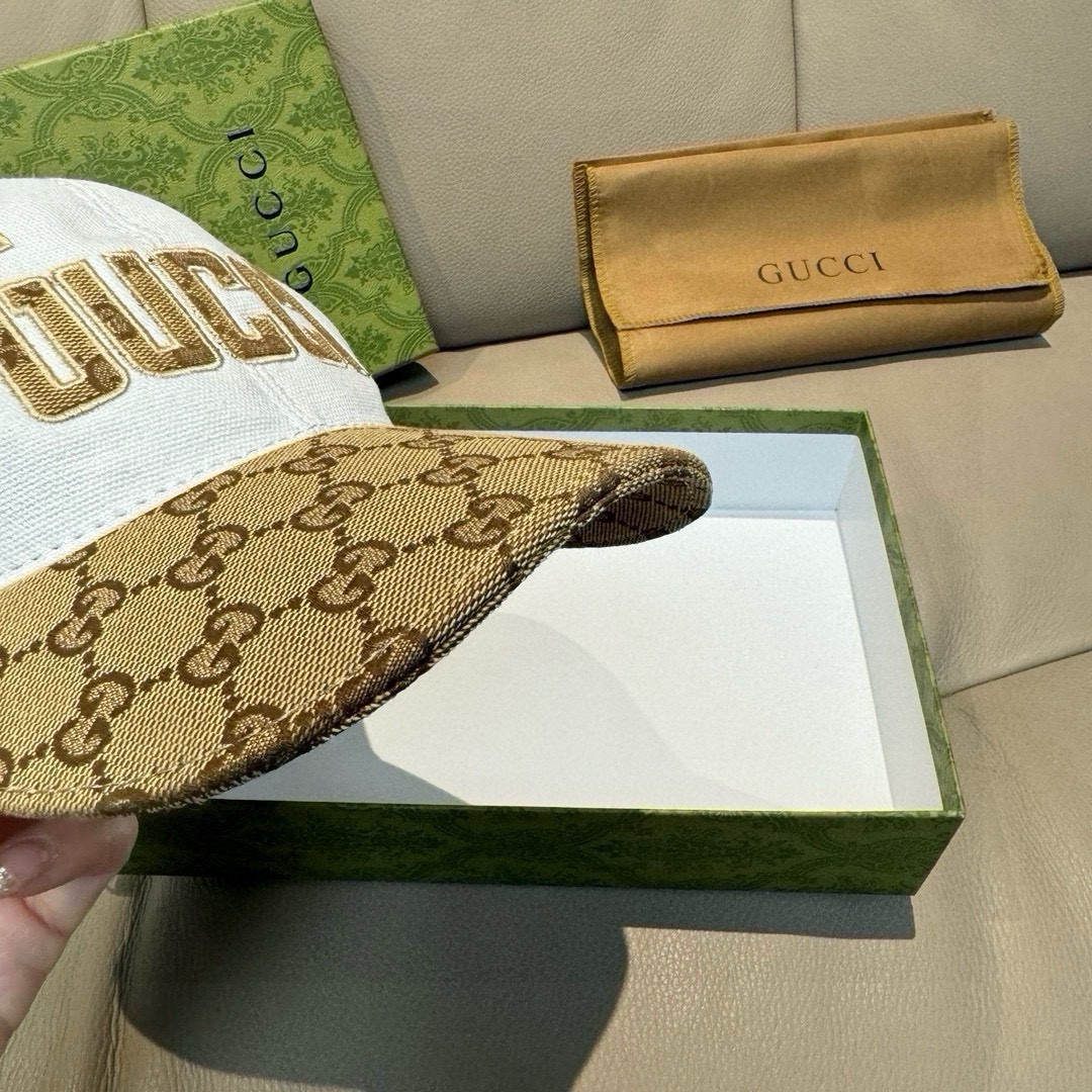 配包装布袋Gucci古奇新款原单棒球帽Gucci大提花专柜1:1开模订制原版帆布面料+头层牛皮轻盈透气！