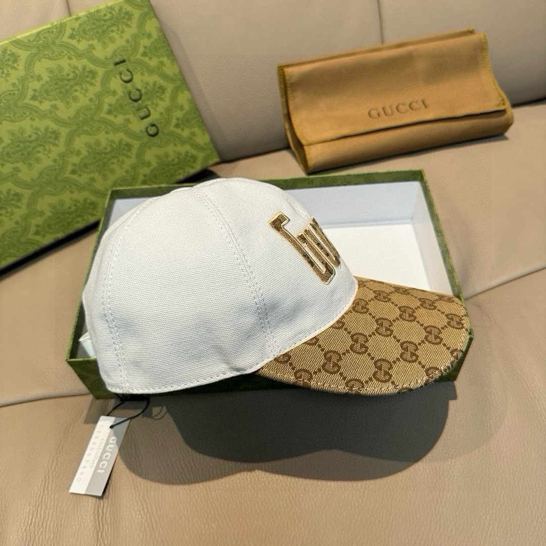 配包装布袋Gucci古奇新款原单棒球帽Gucci大提花专柜1:1开模订制原版帆布面料+头层牛皮轻盈透气！