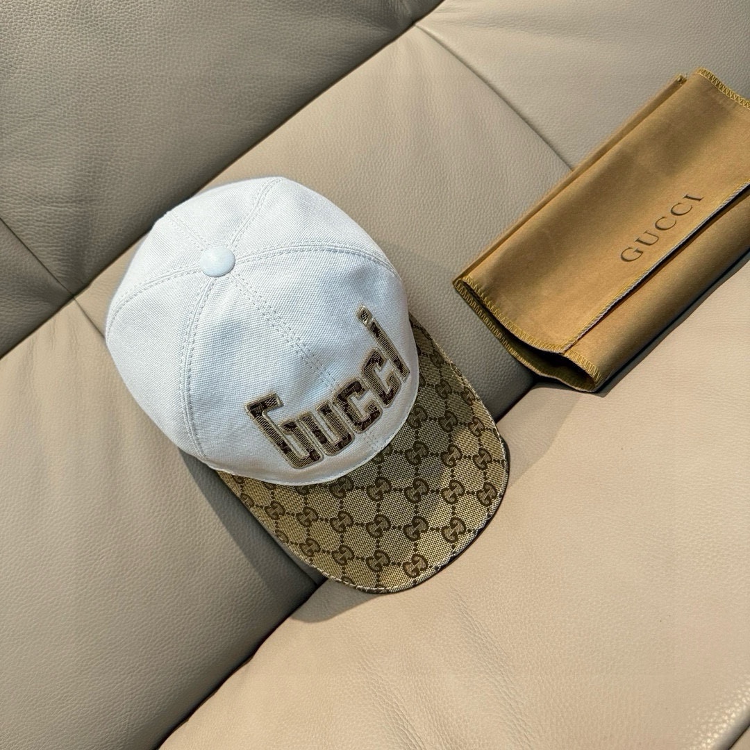 配包装布袋Gucci古奇新款原单棒球帽Gucci大提花专柜1:1开模订制原版帆布面料+头层牛皮轻盈透气！