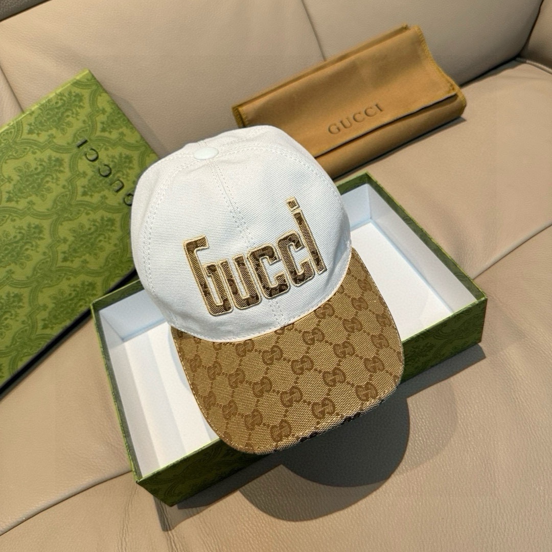 配包装布袋Gucci古奇新款原单棒球帽Gucci大提花专柜1:1开模订制原版帆布面料+头层牛皮轻盈透气！