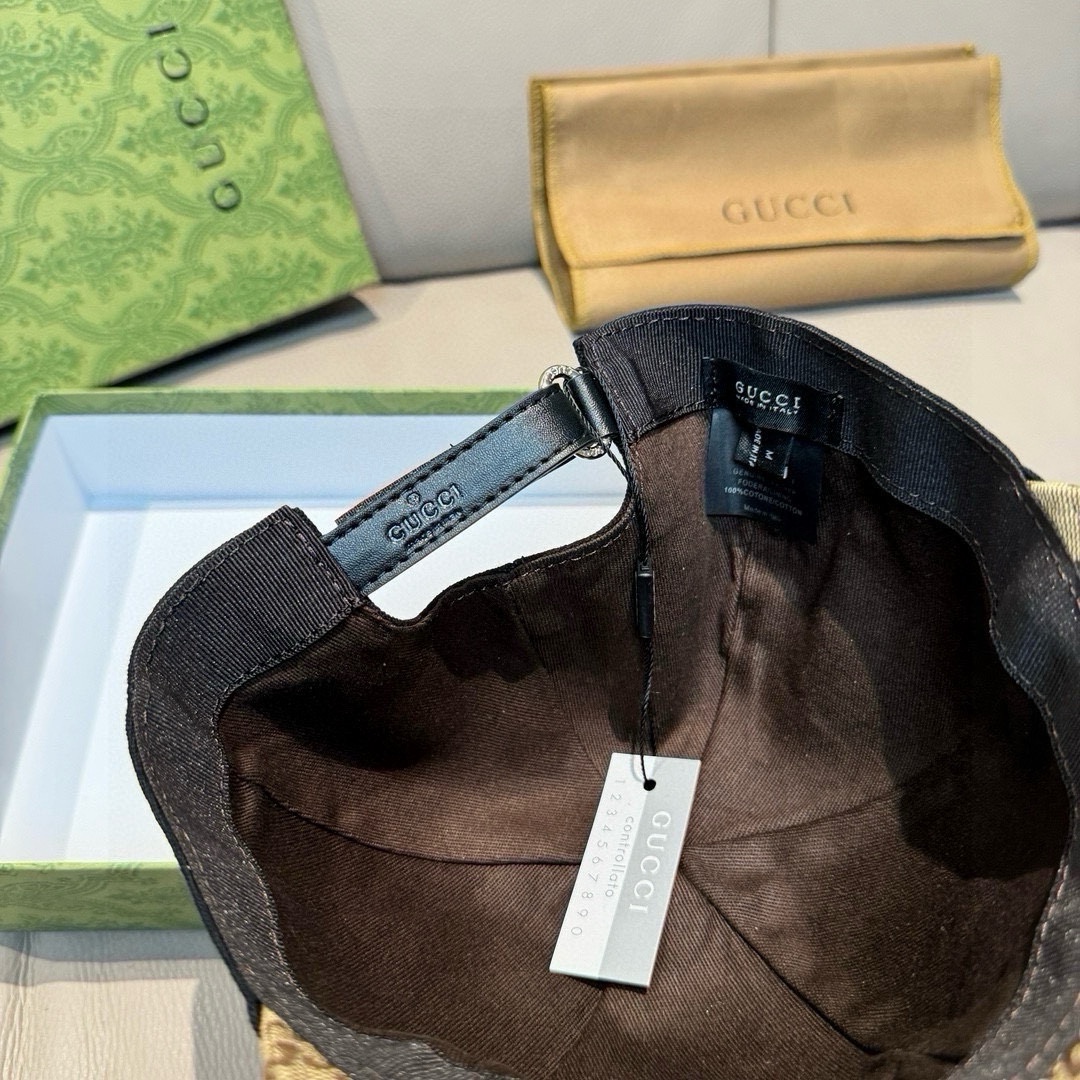 配包装布袋Gucci古奇新款原单棒球帽Gucci大提花专柜1:1开模订制原版帆布面料+头层牛皮轻盈透气！