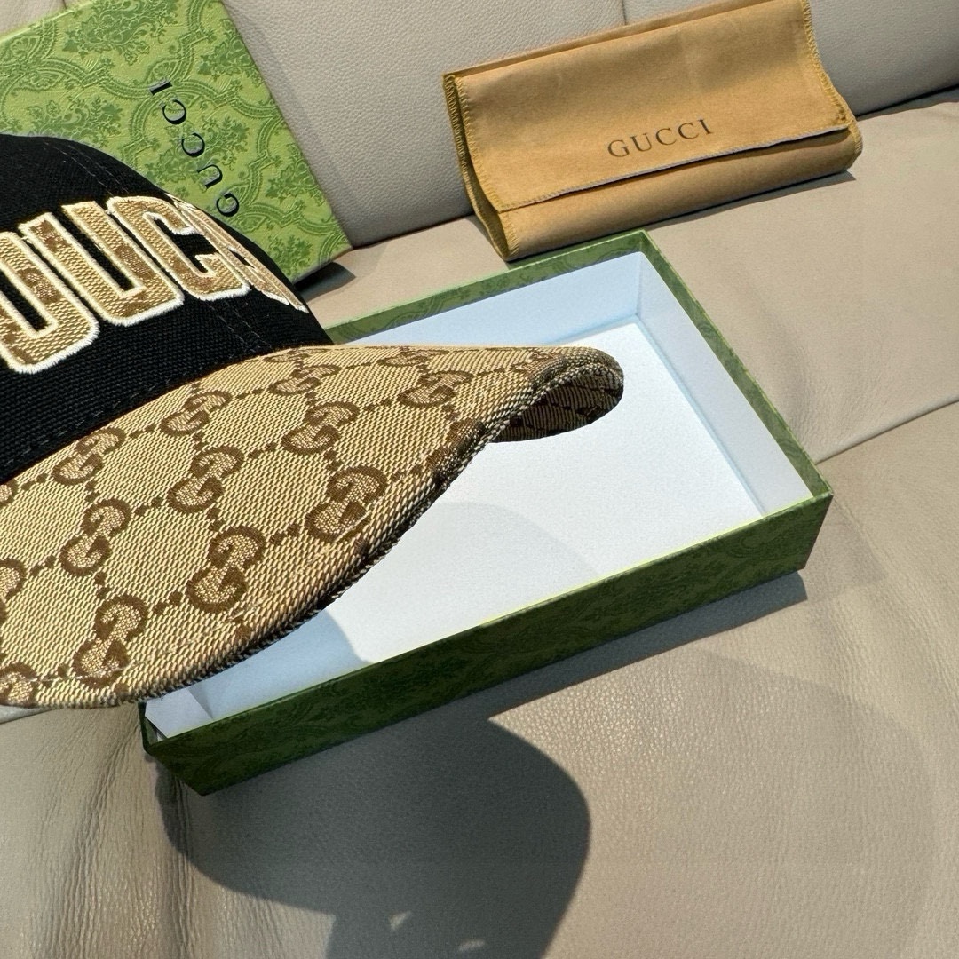 配包装布袋Gucci古奇新款原单棒球帽Gucci大提花专柜1:1开模订制原版帆布面料+头层牛皮轻盈透气！