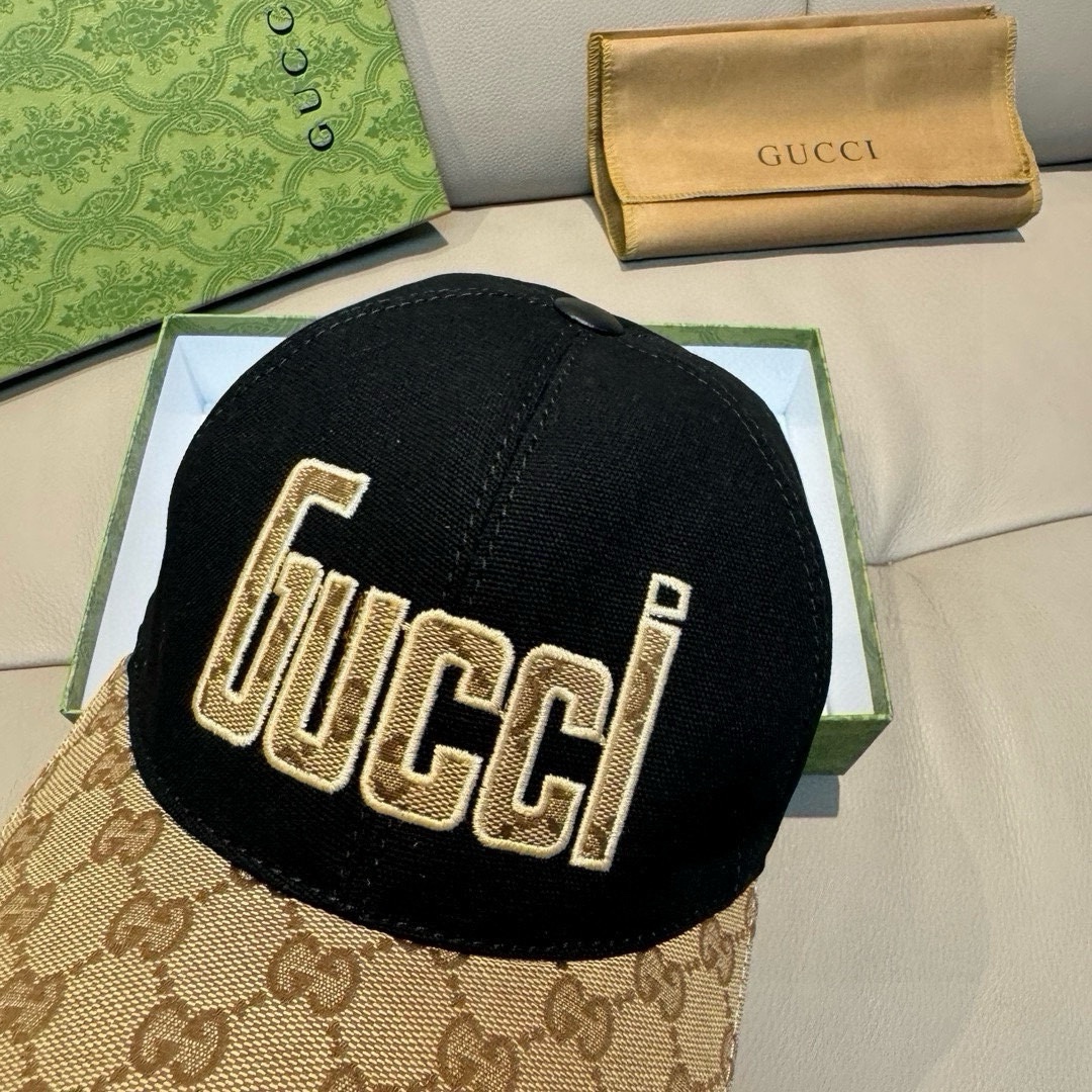 配包装布袋Gucci古奇新款原单棒球帽Gucci大提花专柜1:1开模订制原版帆布面料+头层牛皮轻盈透气！