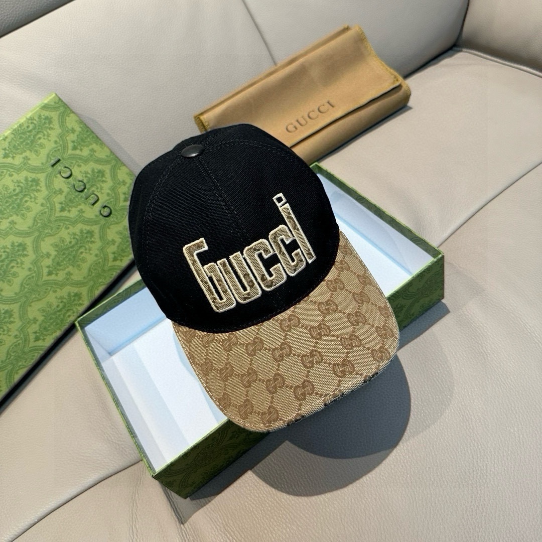配包装布袋Gucci古奇新款原单棒球帽Gucci大提花专柜1:1开模订制原版帆布面料+头层牛皮轻盈透气！