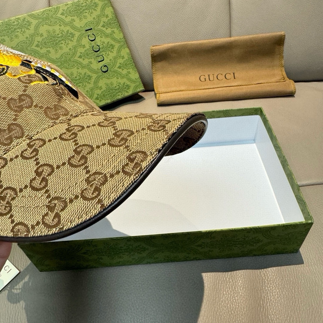 配盒子布袋Gucci古奇原单棒球帽大蜜蜂刺绣1:1开模订制重工刺绣细节可媲美专柜原版帆布料+头层牛皮纯棉