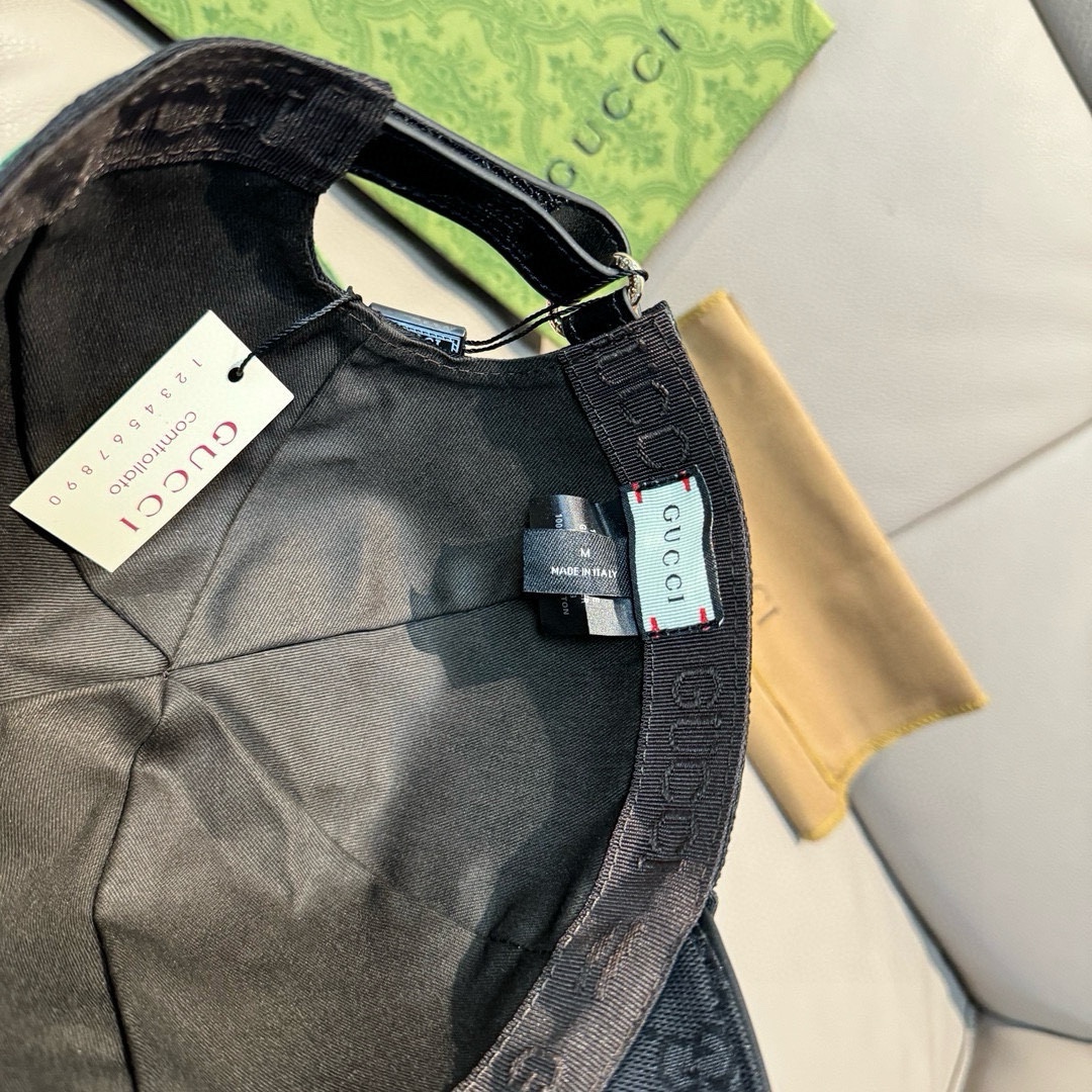 配盒子布袋Gucci古奇原单棒球帽大蜜蜂刺绣1:1开模订制重工刺绣细节可媲美专柜原版帆布料+头层牛皮纯棉