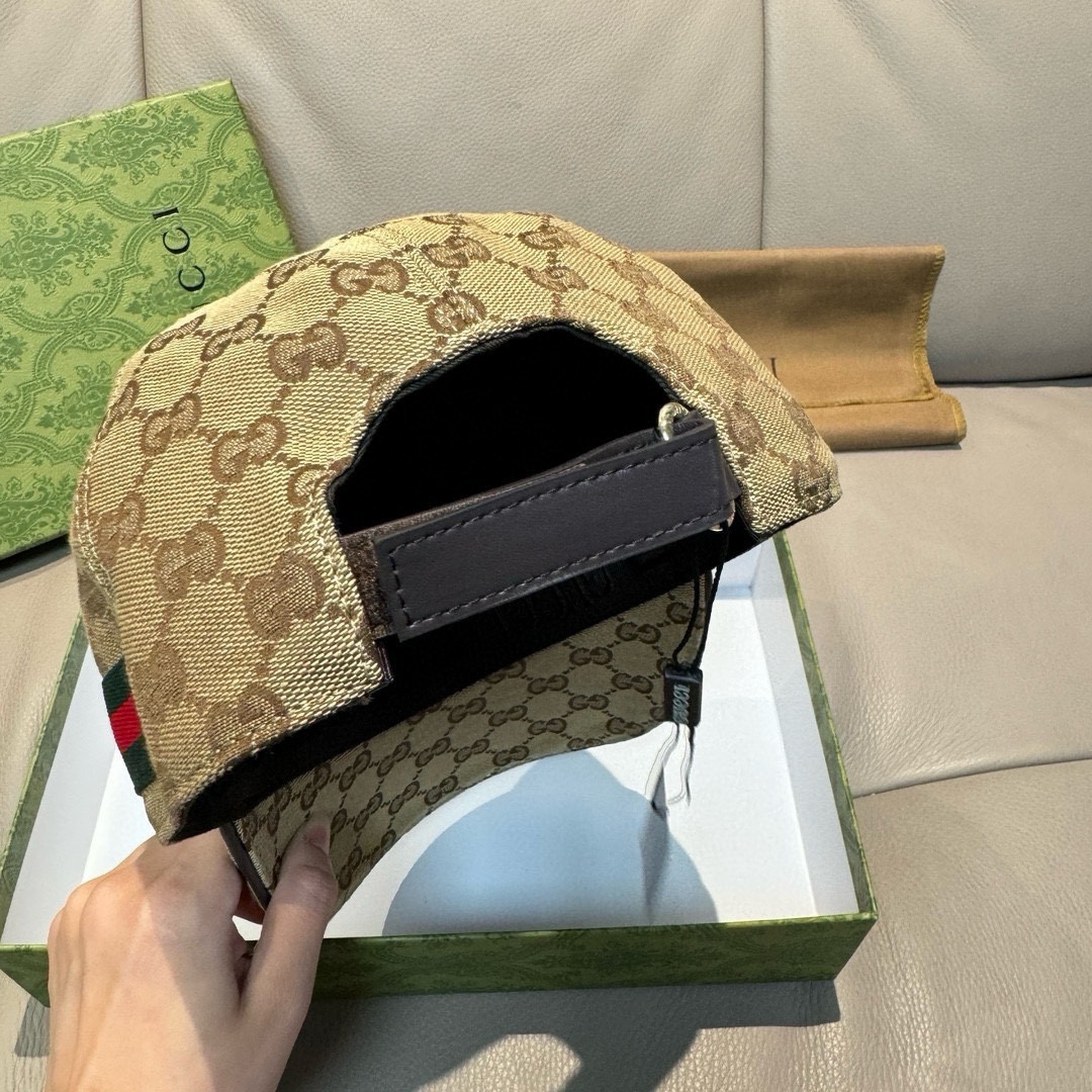 新款到货！配包装布袋Gucci古奇新款原单棒球帽金属双G专柜最新款1:1开模订制正版开模五金原版帆布料+