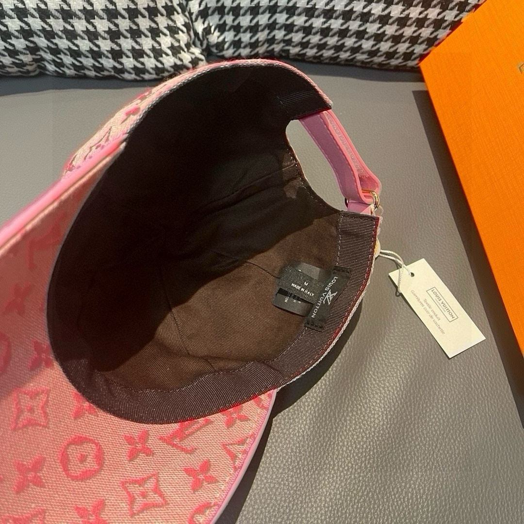 配盒子布袋LV路易威登新款原单棒球帽LV牛仔提花专柜1:1开模订制原版帆布面料+头层牛皮轻盈透气！质量超