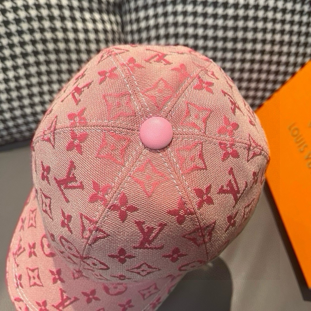 配盒子布袋LV路易威登新款原单棒球帽LV牛仔提花专柜1:1开模订制原版帆布面料+头层牛皮轻盈透气！质量超