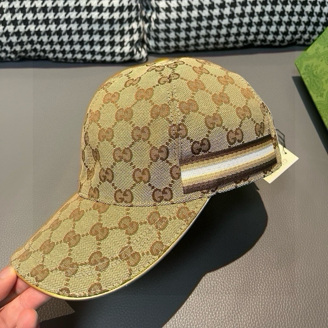 万年经典款新色出货！配盒子布袋Gucci古奇经典原单棒球帽专柜1:1开模订制最高版本原版帆布料+头层牛皮