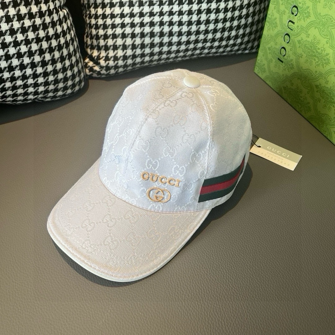 万年经典款出货！配盒子布袋Gucci古奇经典原单棒球帽金丝小刺绣专柜1:1开模订制最高版本原版帆布料+头