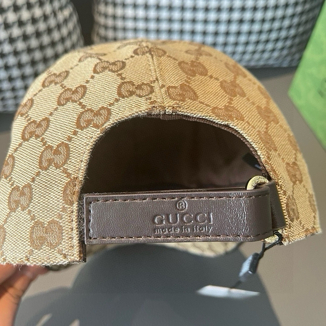 万年经典款出货！配盒子布袋Gucci古奇经典原单棒球帽金丝小刺绣专柜1:1开模订制最高版本原版帆布料+头