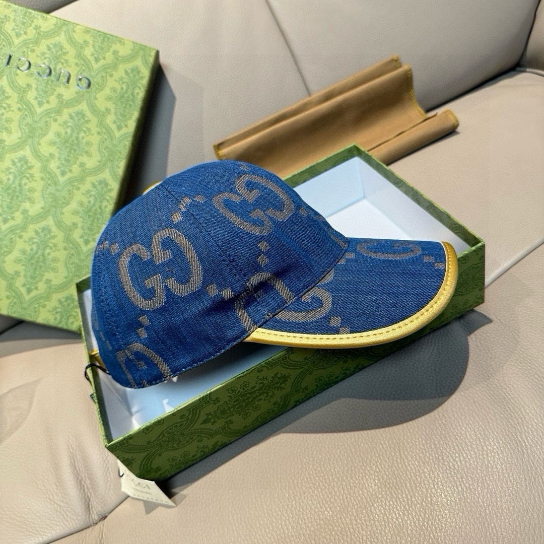 配包装布袋Gucci古奇新款原单棒球帽大双G专柜1:1开模订制完美对花原版帆布面料+头层牛皮轻盈透气！基
