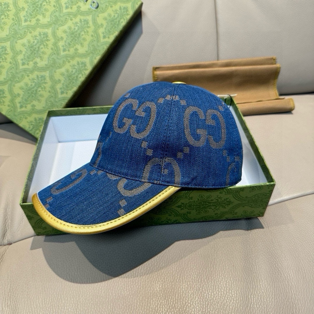 配包装布袋Gucci古奇新款原单棒球帽大双G专柜1:1开模订制完美对花原版帆布面料+头层牛皮轻盈透气！基