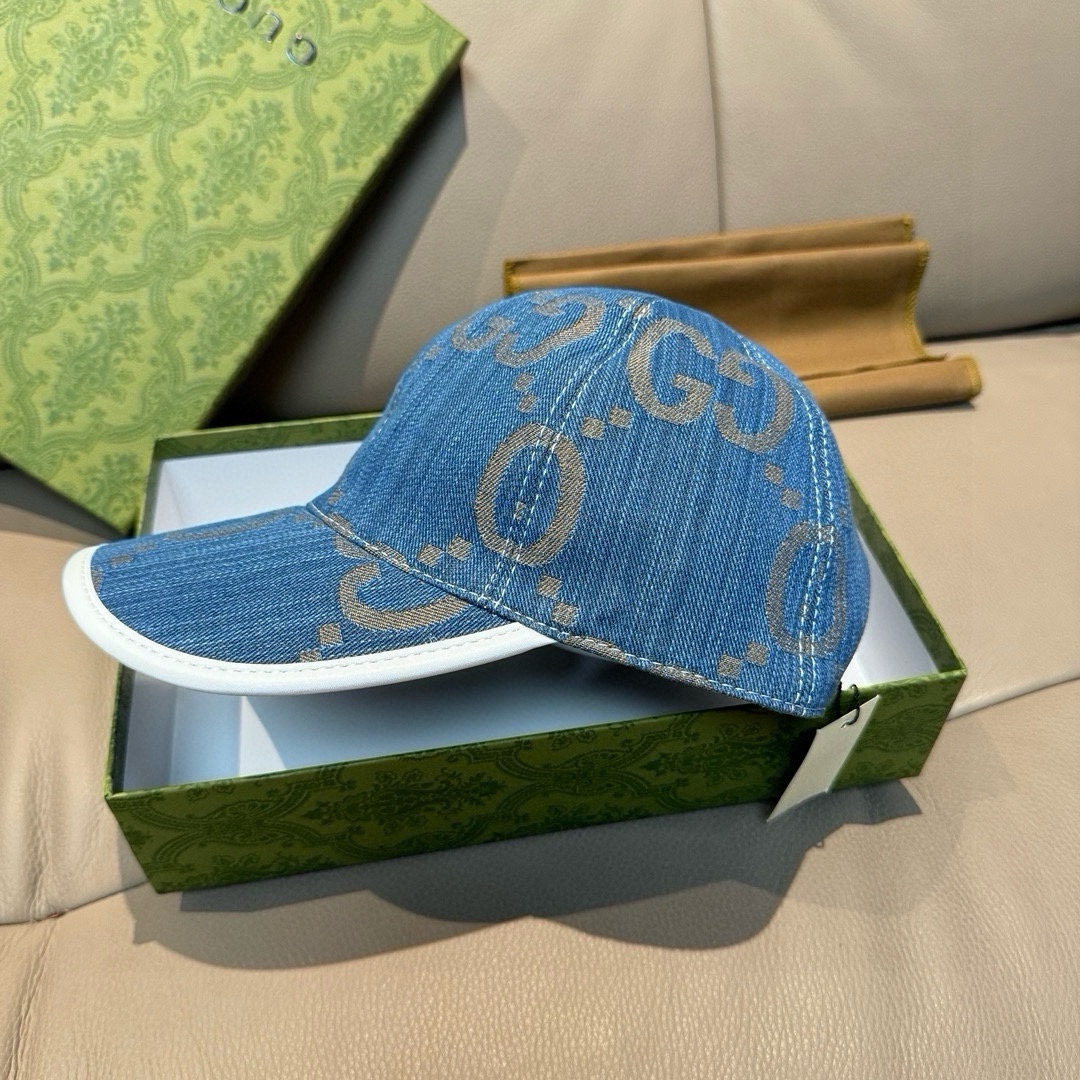 配包装布袋Gucci古奇新款原单棒球帽大双G专柜1:1开模订制完美对花原版帆布面料+头层牛皮轻盈透气！基