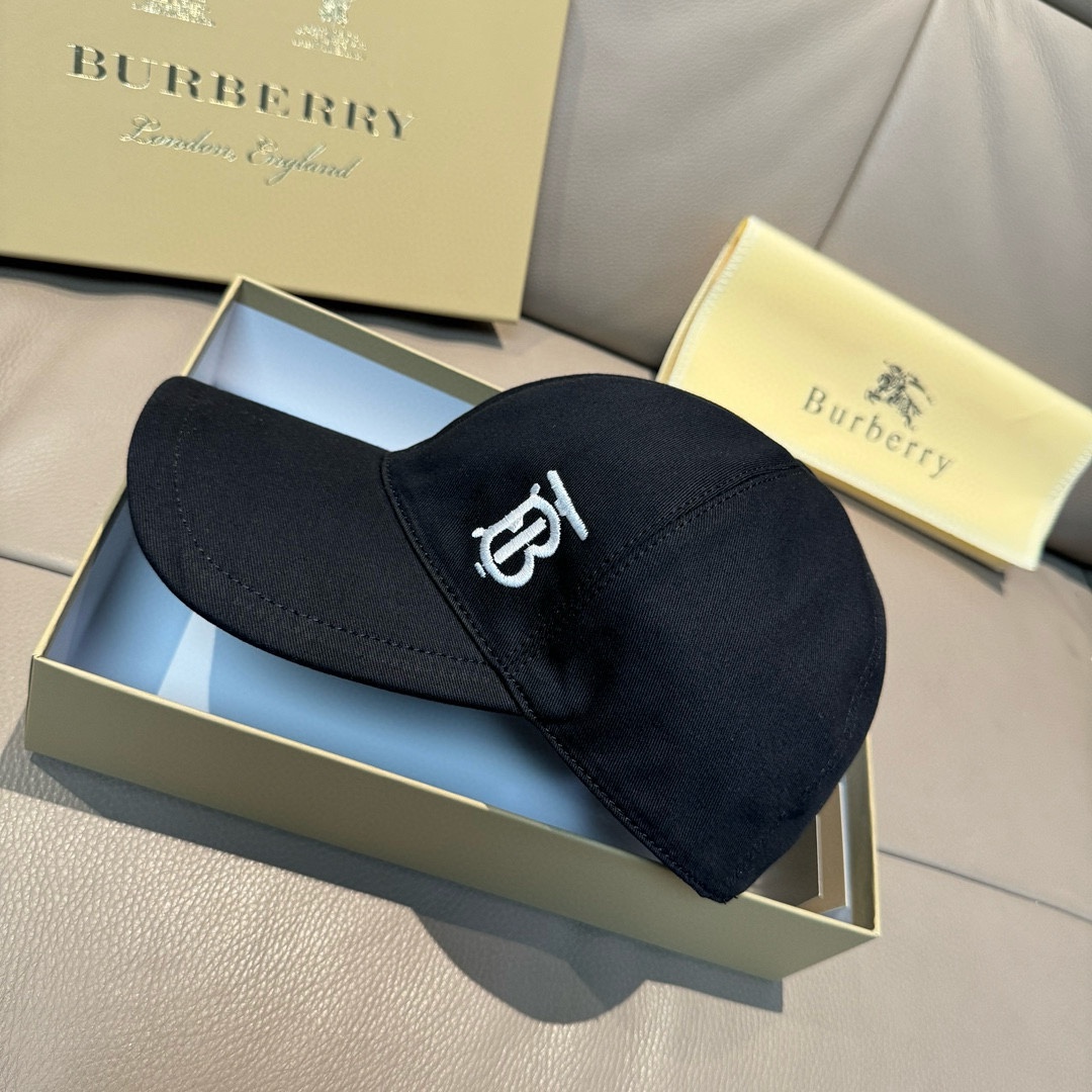 配盒子布袋Burberry巴宝莉专柜爆款原单棒球帽TB小刺绣1:1开模订制立体刺绣精致无暇！100%纯棉