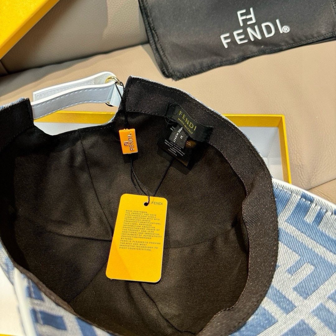 新款出货！配盒子布袋Fendi芬迪新款原单棒球帽双F提花专柜常年热卖款口碑极佳1:1开模订制原版提花帆布