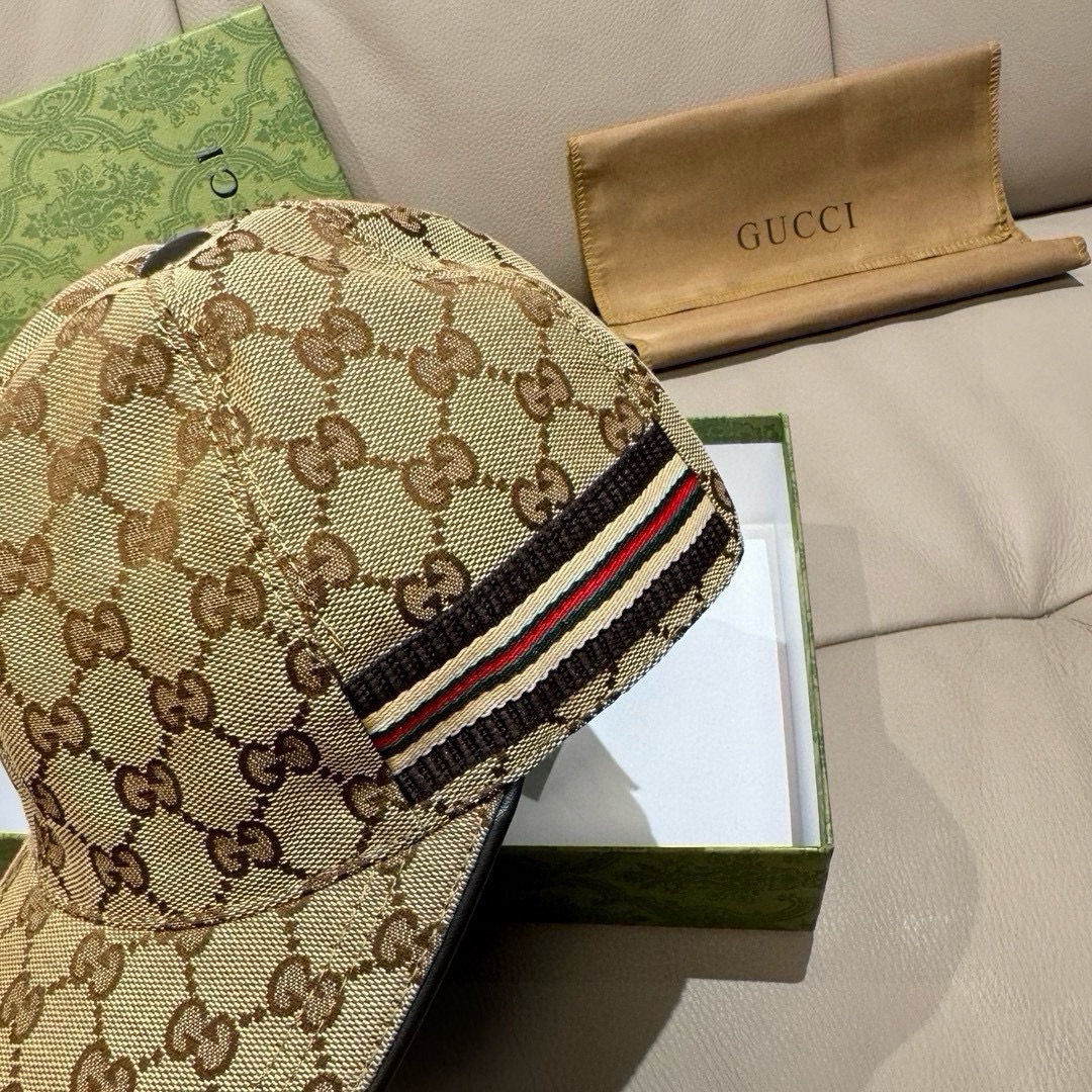 万年经典款新色出货！配盒子布袋Gucci古奇经典原单棒球帽专柜1:1开模订制最高版本原版帆布料+头层牛皮