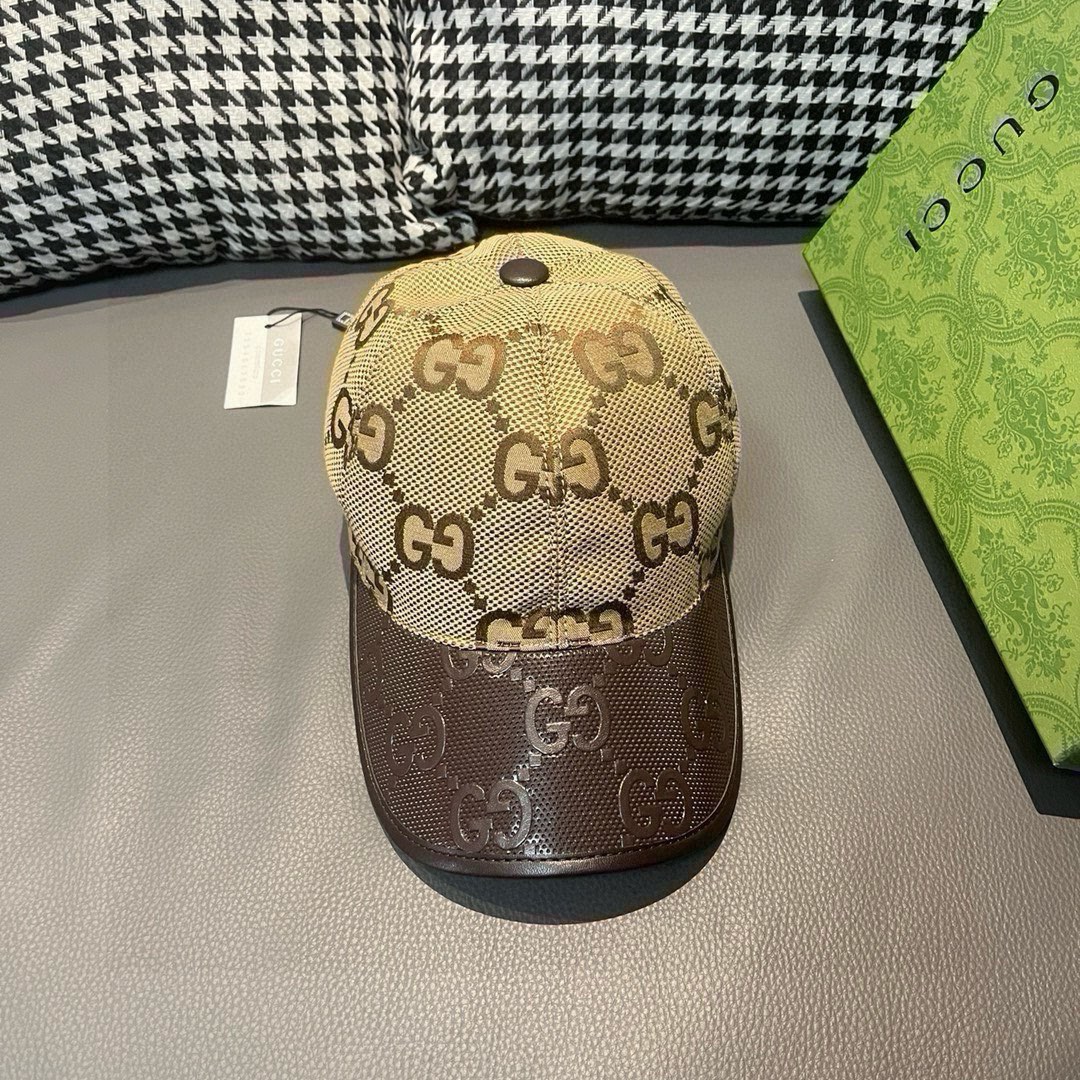 NO:215404,Package with box cloth bag, Gucci classic original single baseball cap, small double G cowhide splicing, 1:1 mold customization, excellent quality!  The brim of the hat is embossed with cowhide, excellent quality!  Basic head circumference 56, adjustable patch, original two-color shipping for the counter, hot sale!  Hat fisherman hat baseball hat knit hat, hat, gucci, espadrilles, cowhide, hats19860909批 配盒子布袋,Gucci(古奇)经典原单棒球帽,小双G牛皮拼接,1:1开模订制,质量超赞！帽檐头层牛皮压花,质量极好！基础头围56,贴片可调节,专柜原版二色出货,热卖款！帽子渔夫帽棒球帽针织帽,帽子,gucci,espadrilles,cowhide,hats,hat