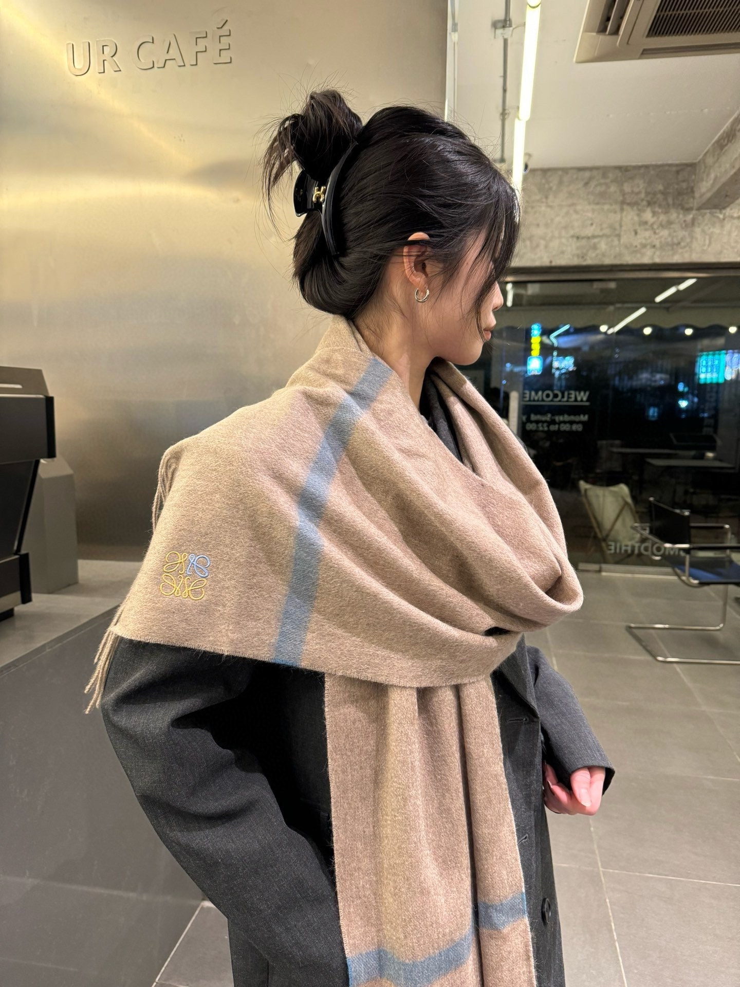 罗意威LOEWE中性款围巾情侣款!外贸公司尾单!怒赞自留难得的高端货!家属福利!非常正的围巾面料大爱非常