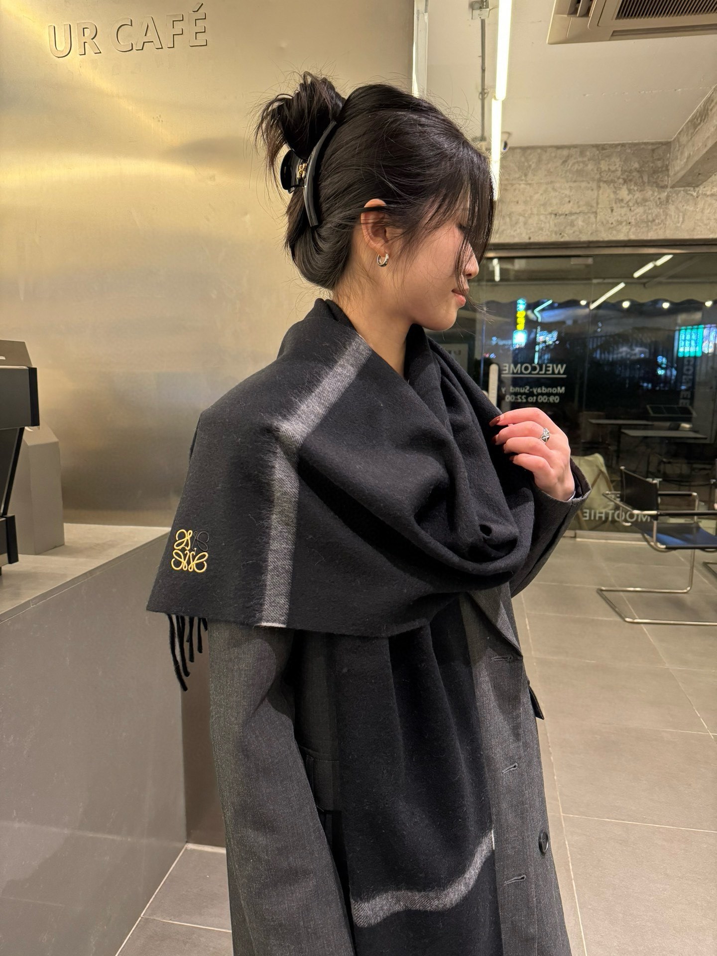 罗意威LOEWE中性款围巾情侣款!外贸公司尾单!怒赞自留难得的高端货!家属福利!非常正的围巾面料大爱非常