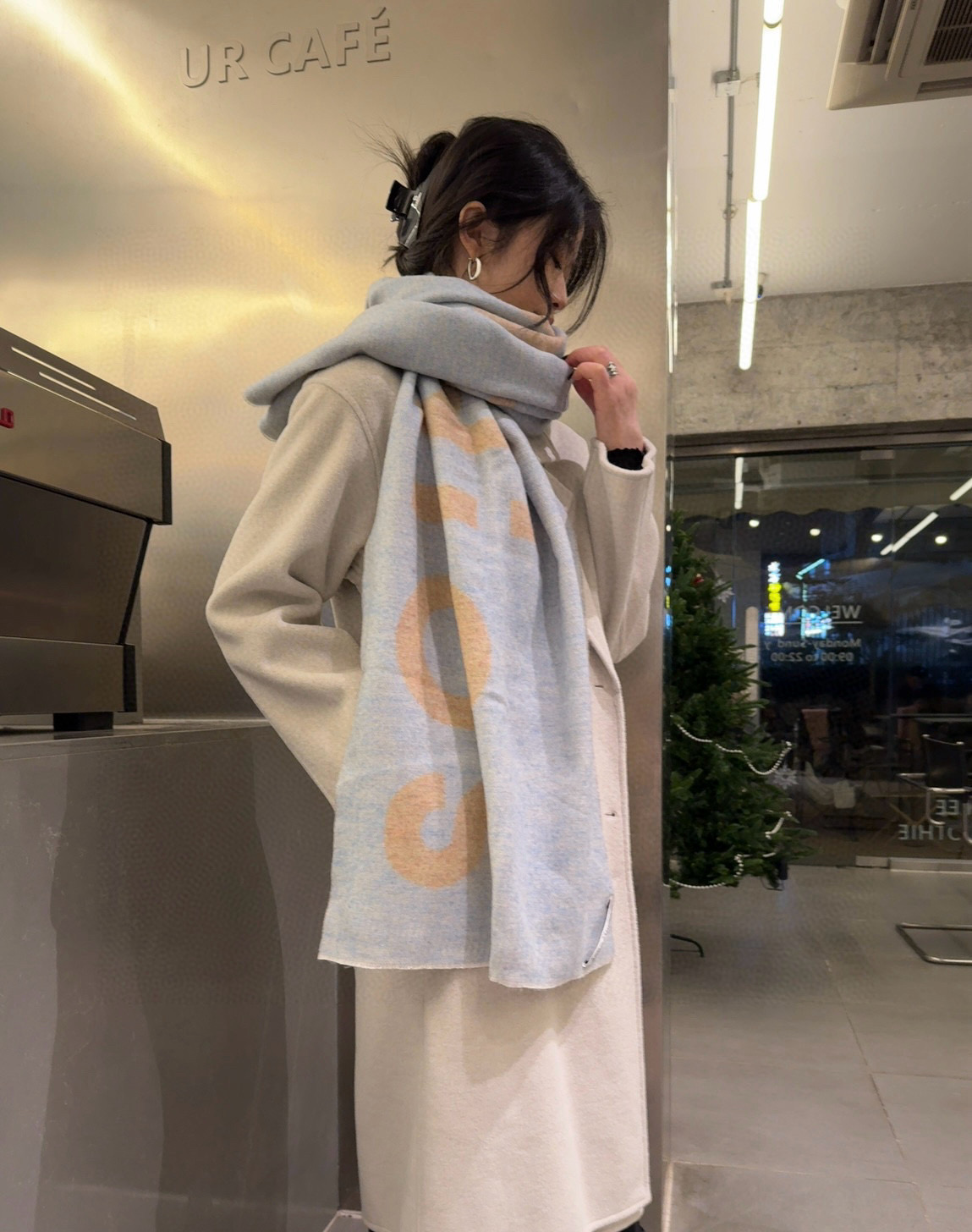 Acne Studios Wool Scarf: Swedish Style with Pure Lamb Wool, Multi-Colored, Double-Sided.