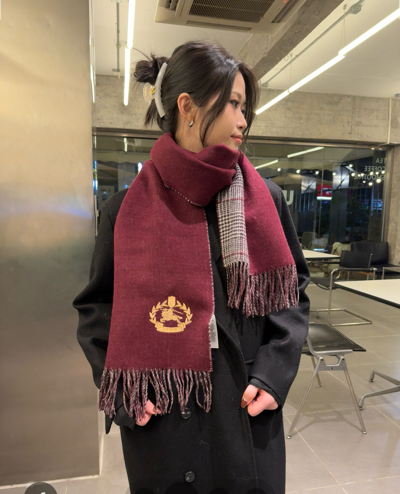 Batch 300: High-End B Family Scarf Set, Stylish and Fashionable, 100% Wool - 图片 1