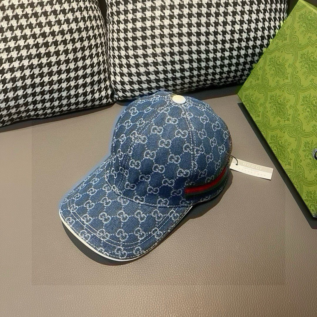 NO:364820,Package box cloth bag, Gucci classic original single baseball cap, double G denim jacquard, retro design, 1:1 mold opening customization for the counter!  Original denim fabric + top layer of cowhide, light and breathable!  Real-life photography, suitable for men and women, basic head circumference 56, patch adjustable. Hats, fisherman hat, baseball hat, knit hat, hat, gucci, espadrilles, cowhide, hats批 配盒子布袋,Gucci(古奇)经典原单棒球帽,双G牛仔提花,复古设计,专柜1:1开模订制！原版牛仔布料+头层牛皮,轻盈透气！实物拍摄,男女适用,基础头围56,贴片可调节.帽子渔夫帽棒球帽针织帽,帽子,gucci,espadrilles,cowhide,hats,hat