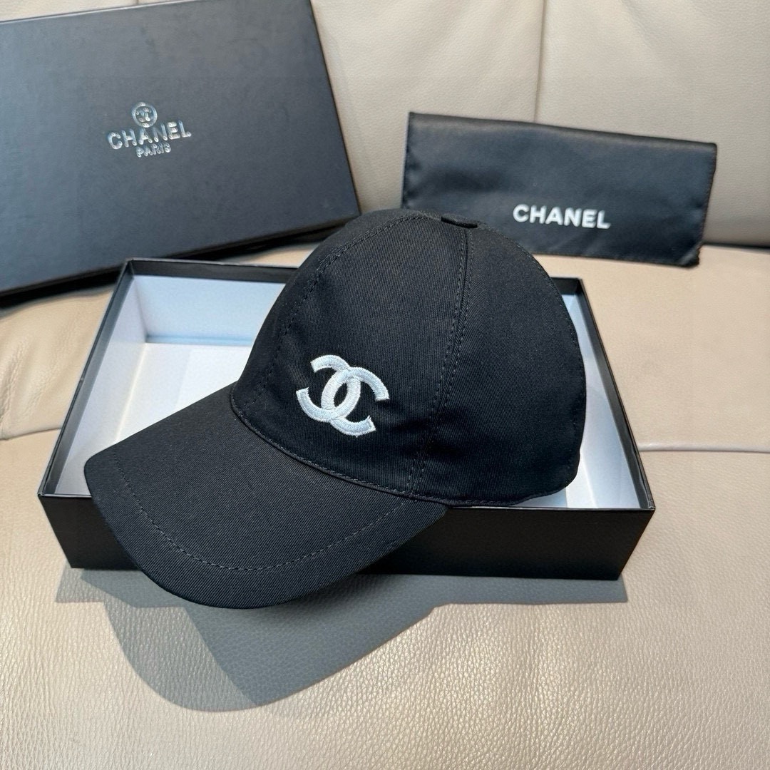 Chanel 配盒子布袋 Chanel（香奈儿） 新款 棒球帽 1:1开模订制 立体刺绣 无暇 100%纯棉面料
