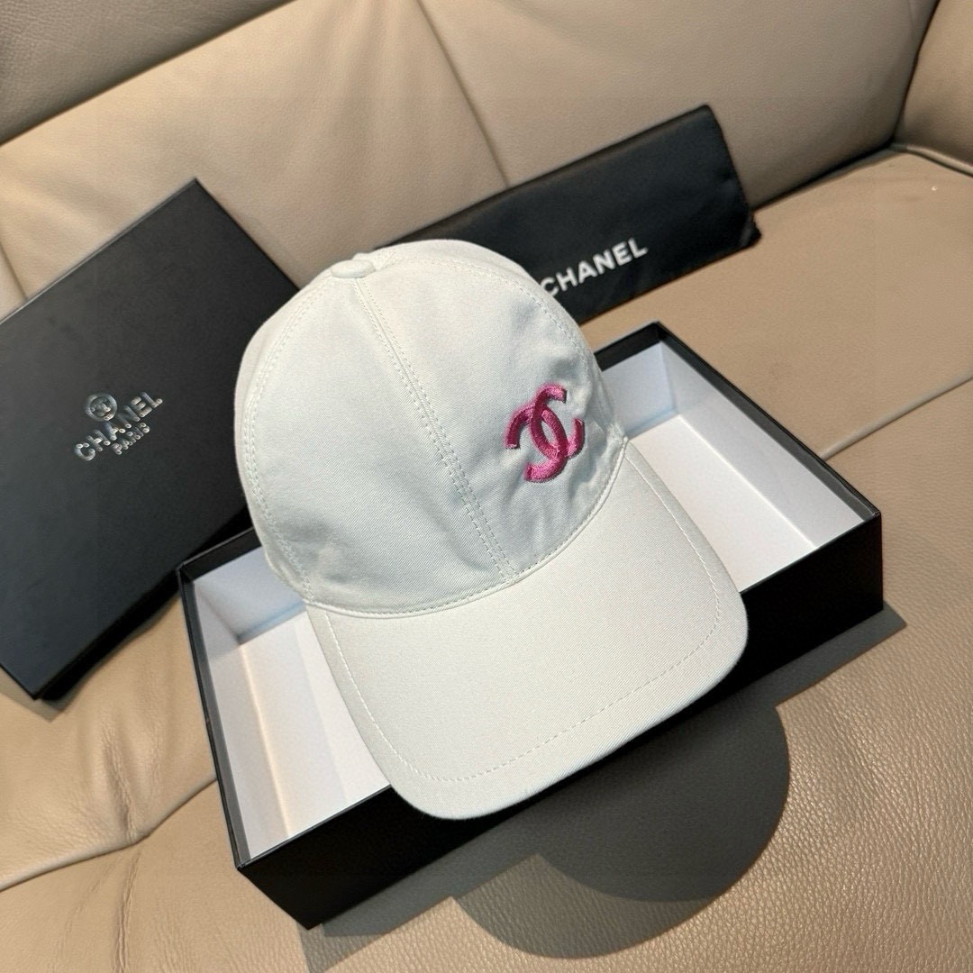 Chanel 配盒子布袋 Chanel（香奈儿） 新款 棒球帽 1:1开模订制 立体刺绣 无暇 100%纯棉面料
