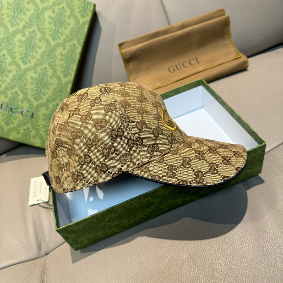 Gucci 配盒子布袋 Gucci(古奇)新款 棒球帽 艺术字刺绣 1:1开模订制 重工刺绣