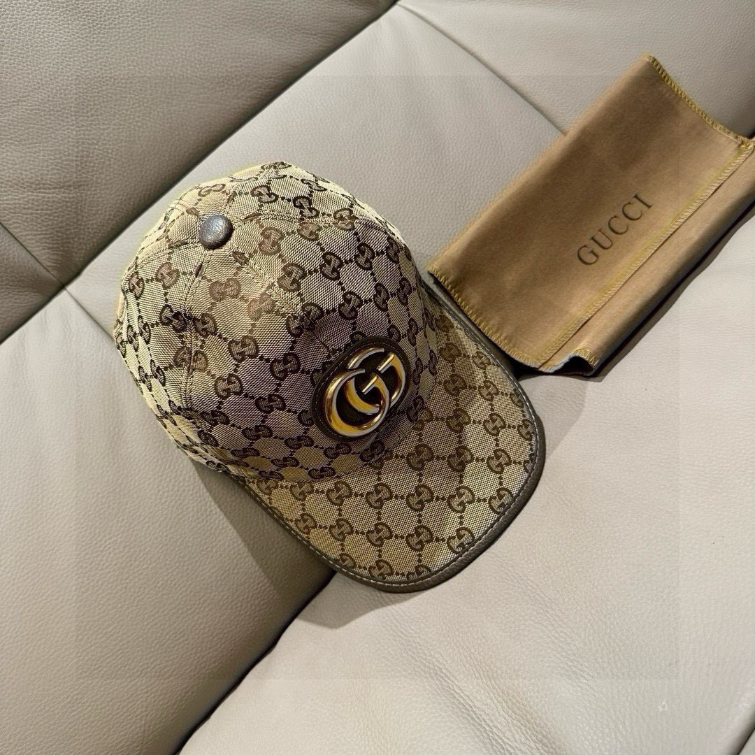 Gucci 配包装布袋 Gucci(古奇)新款 棒球帽 金属双G 最新款 1:1开模订制