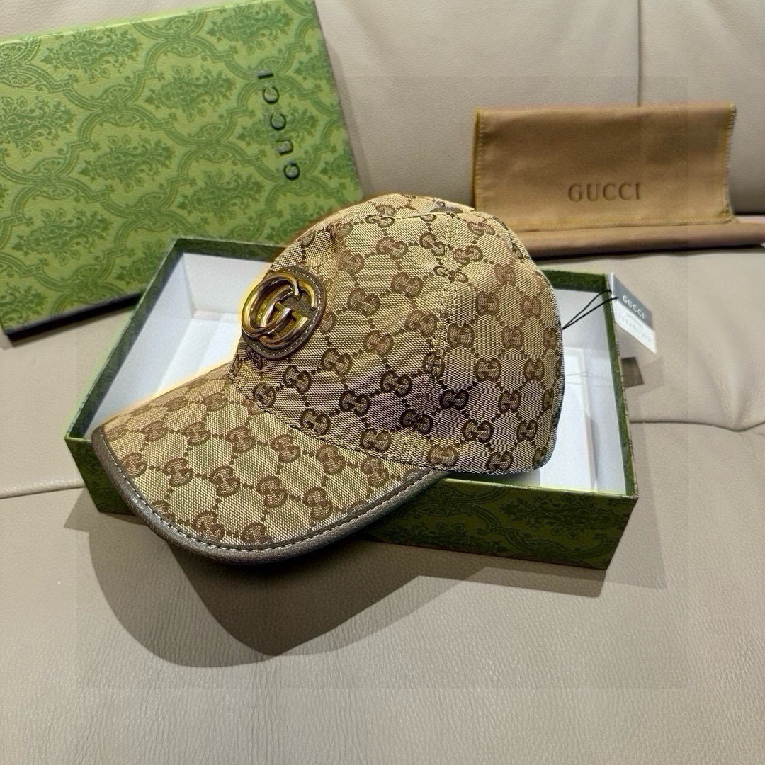 Gucci 配包装布袋 Gucci(古奇)新款 棒球帽 金属双G 最新款 1:1开模订制