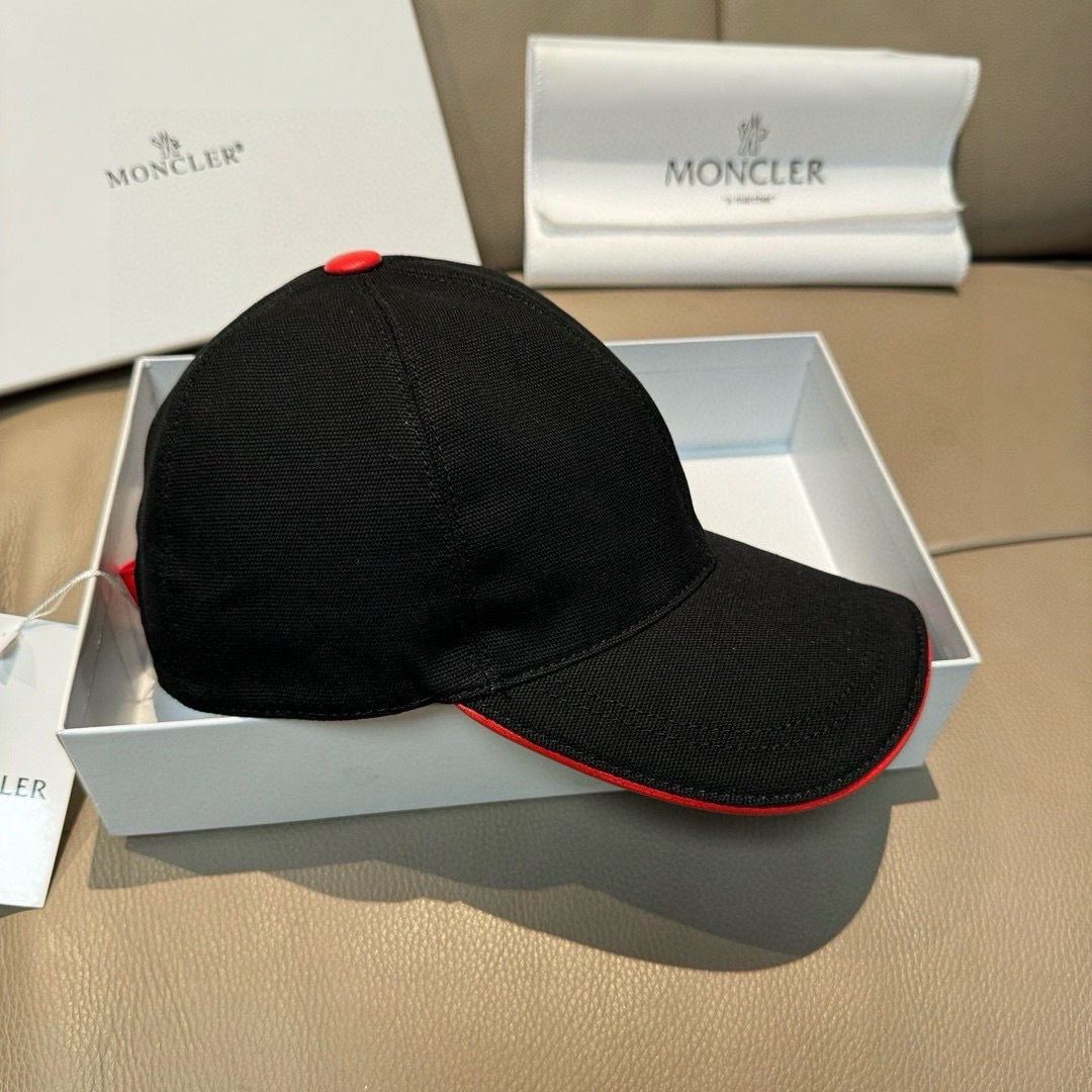 Moncler 配包装布袋 Moncler蒙口 棒球帽 流行款 1:1开模订制 帆布料+头层牛皮