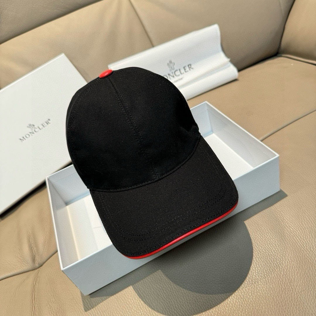 Moncler 配包装布袋 Moncler蒙口 棒球帽 流行款 1:1开模订制 帆布料+头层牛皮