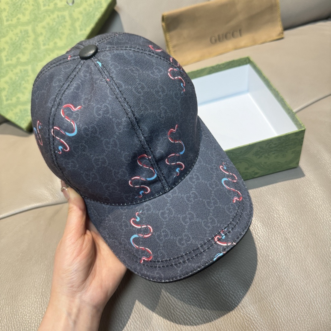 Gucci 配包装布袋 Gucci古奇新款 棒球帽 蛇年限定款 狂蛇双G提花 1:1开模订制