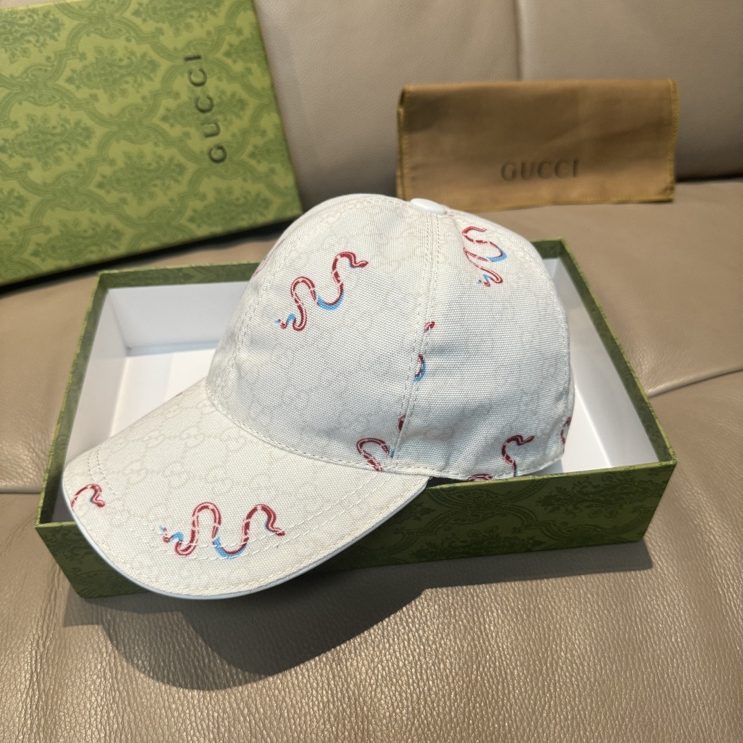 Gucci 配包装布袋 Gucci古奇新款 棒球帽 蛇年限定款 狂蛇双G提花 1:1开模订制
